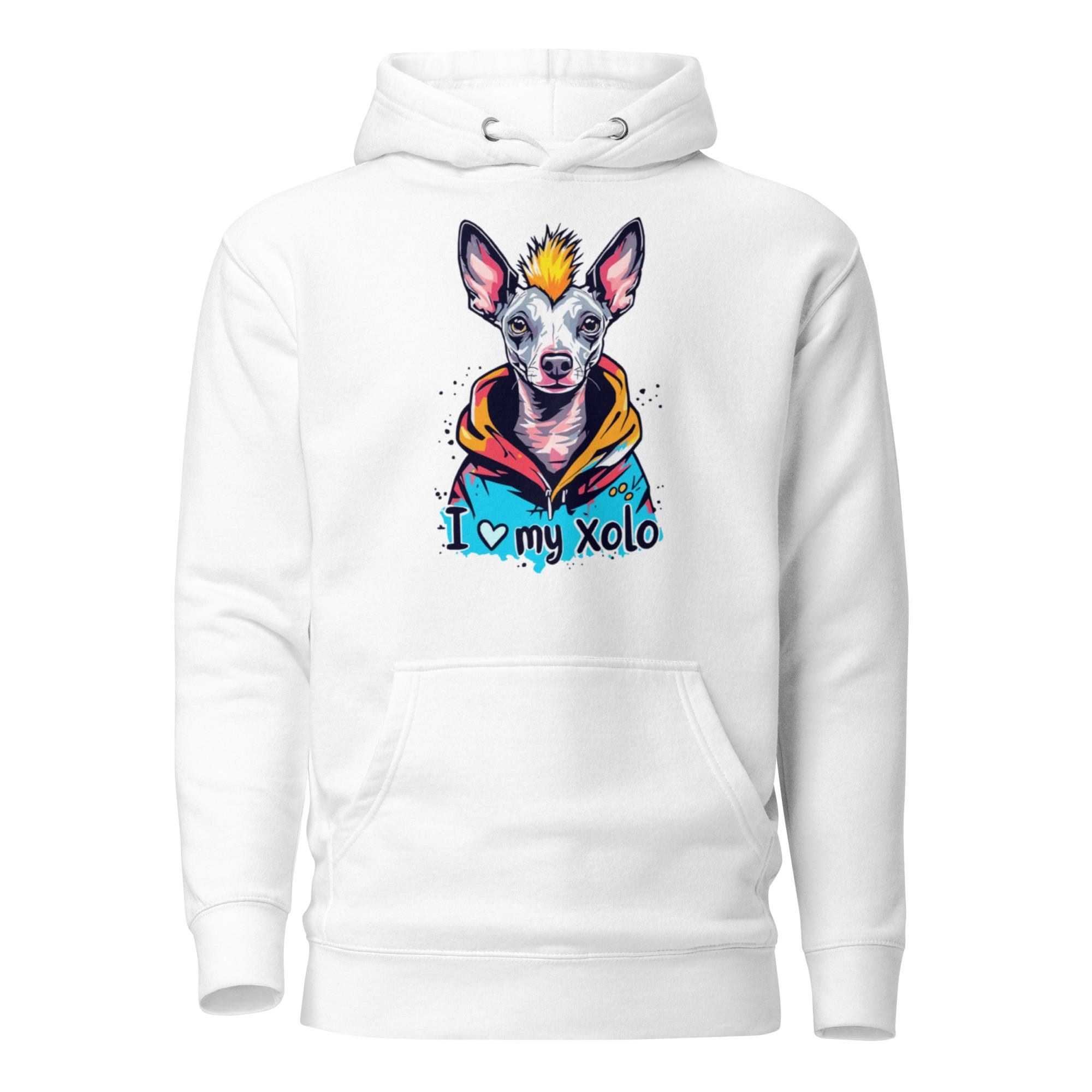 Unisex Xolo Hairless Dog Owner "I Love My Xolo" Hoodie