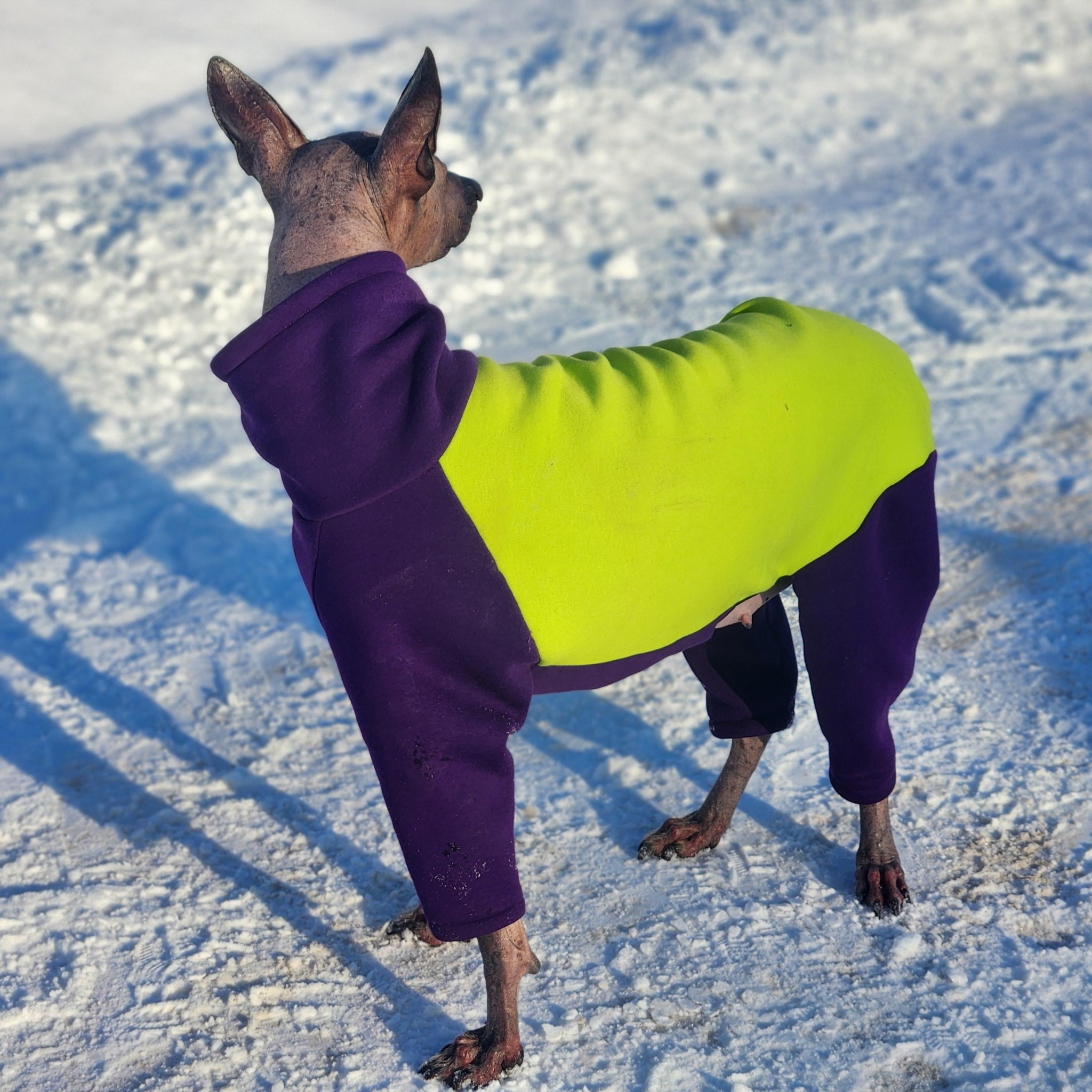 Extra Warm Cotton Dog Pajamas – Brushed Cotton Fleece (Futer with Nap)