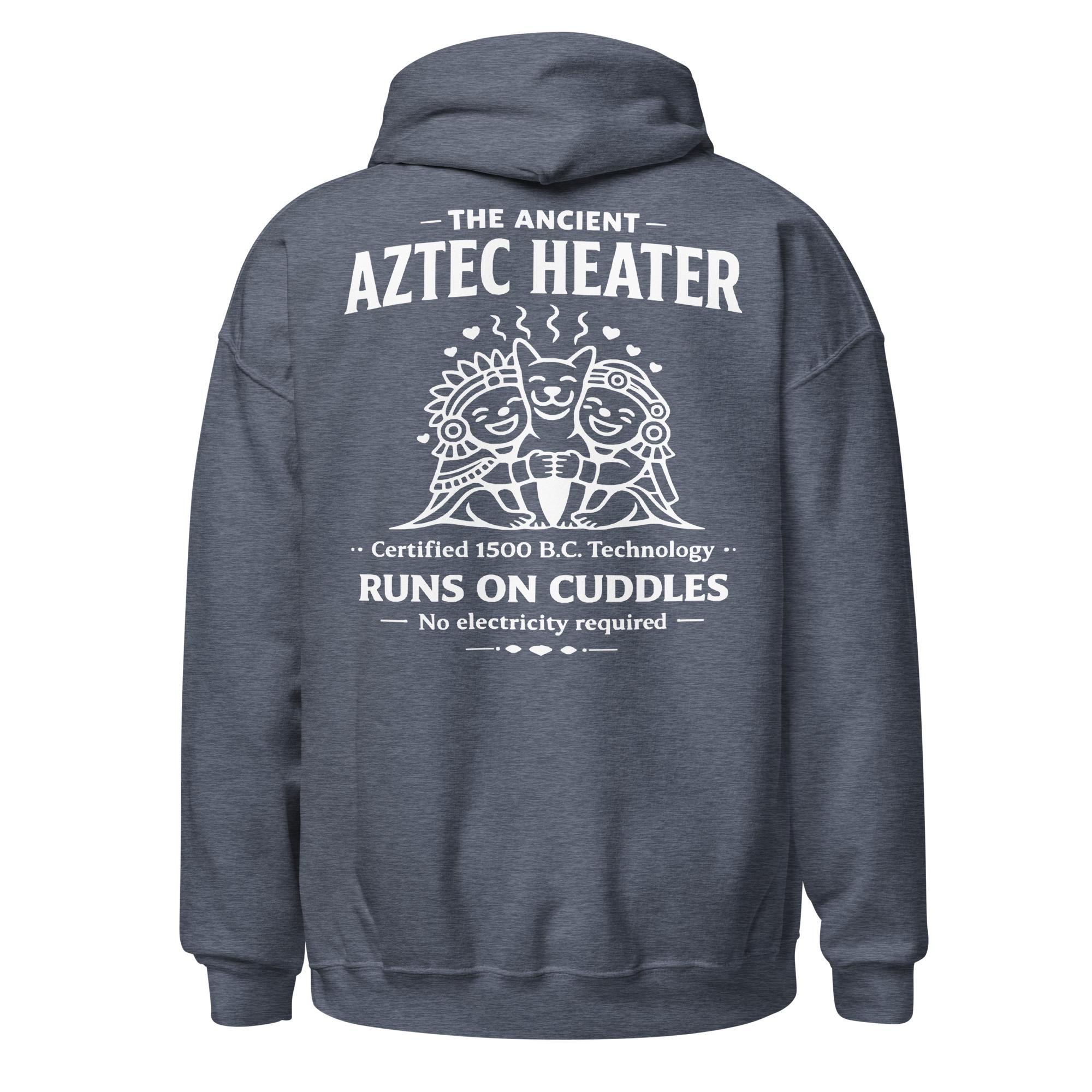 Ancient Aztec Heater – Premium Xolo Hoodie. Xoloitzcuintli Sweatshirt, Mexican Hairless Dog Gift, Runs on Cuddles. Exclusive Collection