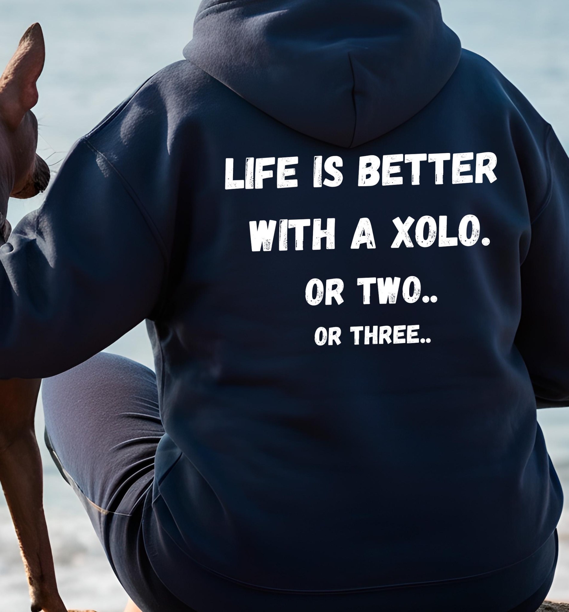 Xoloitzcuintle Unisex Hoodie "Life is Better with a Xolo"