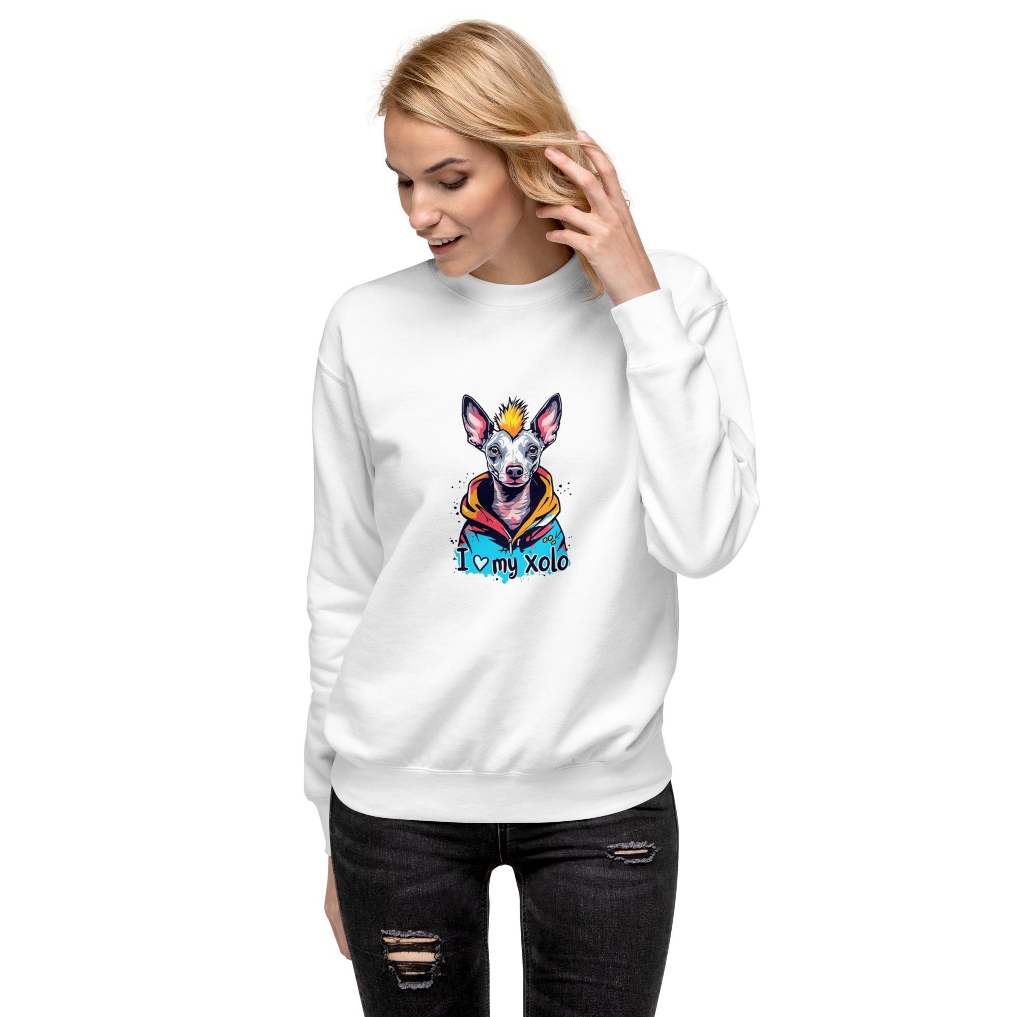 Unisex Xolo Hairless Dog Sweatshirt "I Love My Xolo"